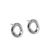 Classic Simple Irregular Ellipse Little Stud Earrings for Women Cute Temperament Stainless Steel Korea Fashion Jewelry Accessory
