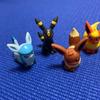 Used Pokemon Finger Puppet Soft Vinyl Figure Buiz Eevee Vaporeon Booster Thunders Blackie Glaceon Heisei Retro