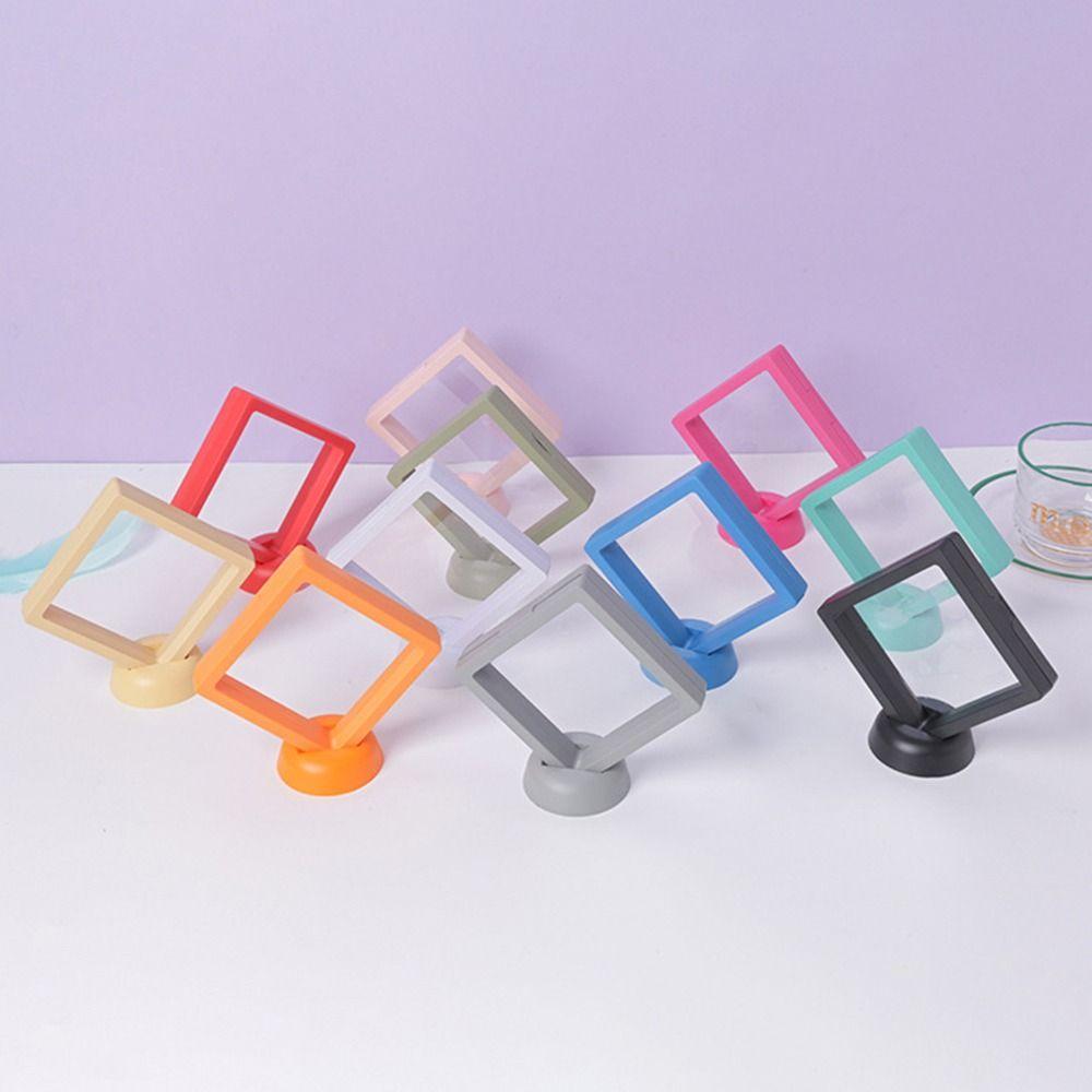 

Film 3D Floating Storage Box Gift Box Jewelry Holder Pendant Stands Suspension Storage Display Case