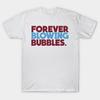 Men Black Print T-shirt Forever Blowing Bubbles No-Cut Transfer Paper Print Cotton Tshirt
