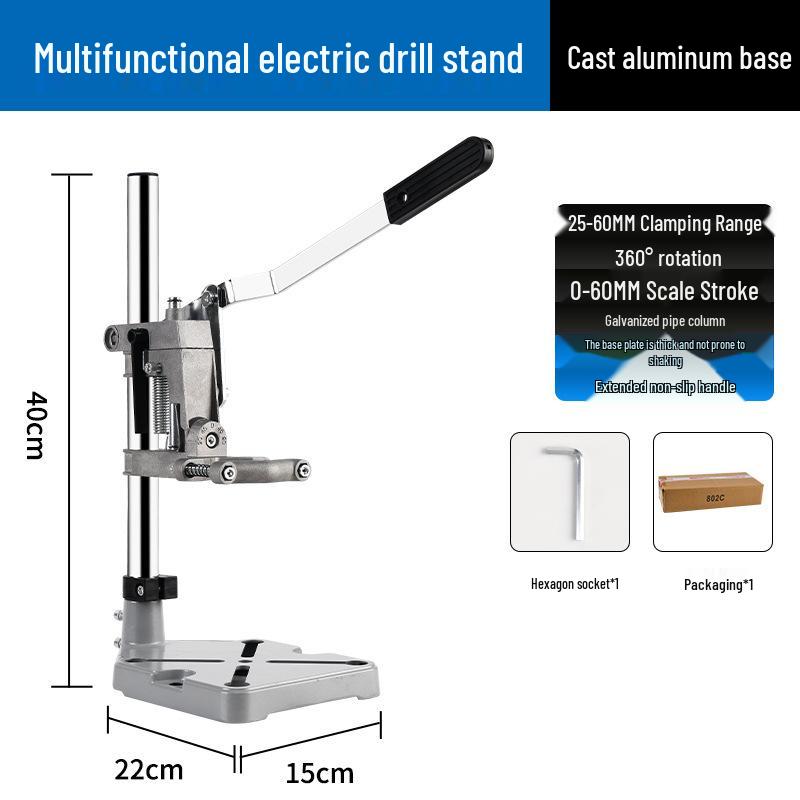 

Adjustable Multi-Functional Rotary Drill Stand: Compact Industrial-Grade Workbench for Hand Drills