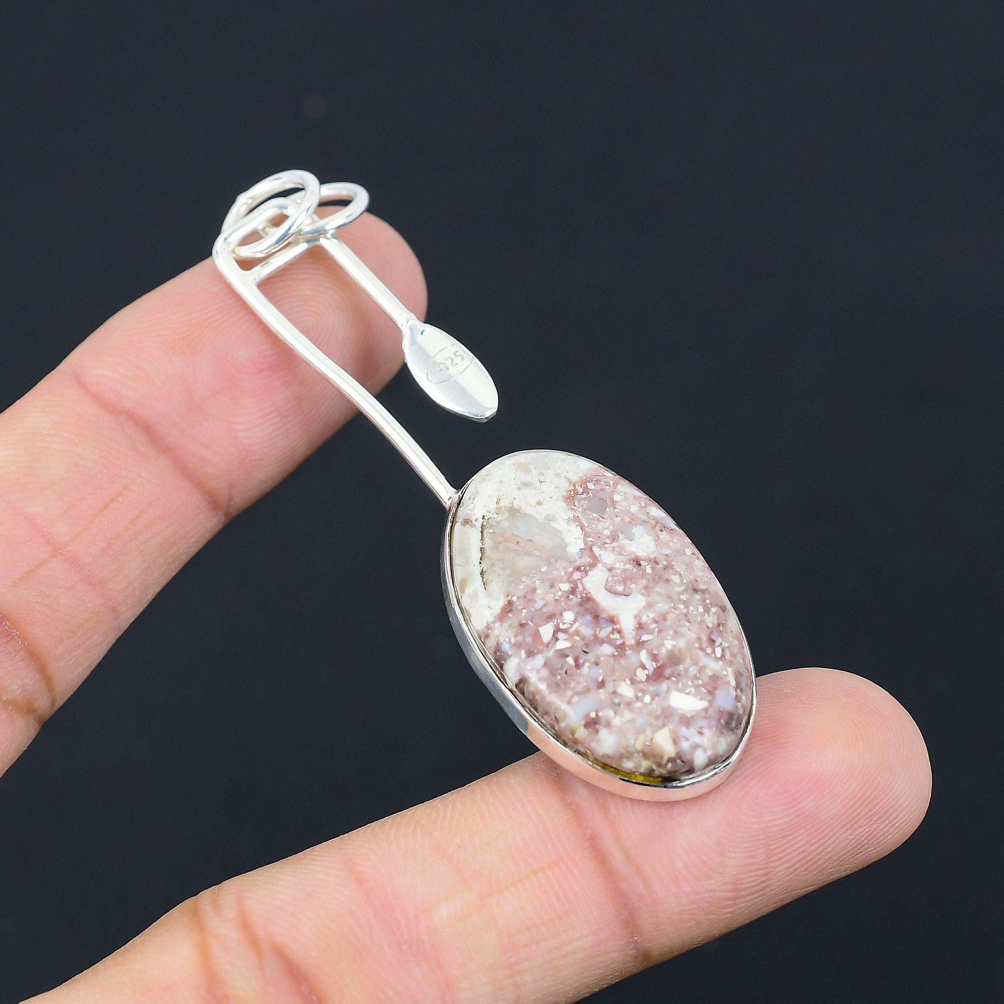 Daughters Day Sale Sterling Silver Natural Red Brecciated Mookaite New Pendant