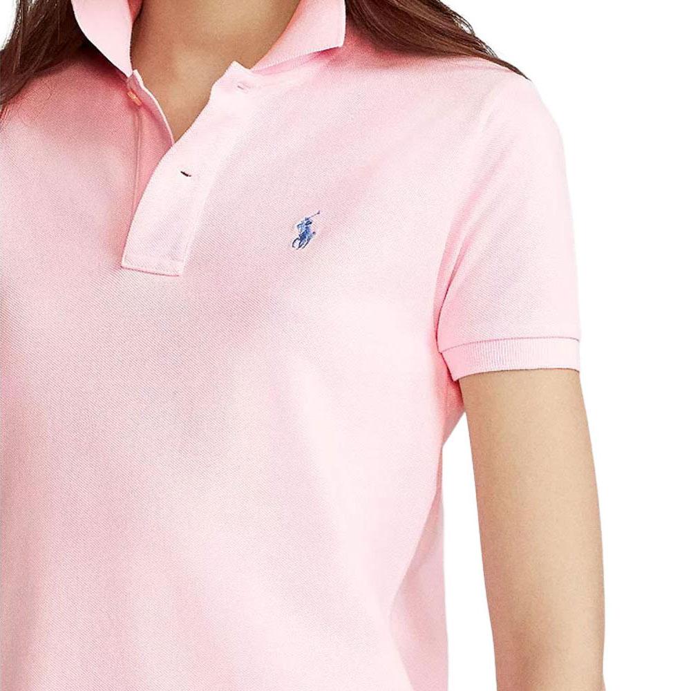 Polo Ralph Lauren Solid Color Polo Collar Fitted Short Sleeve Dress Women dresses Pink 4420015010007-059