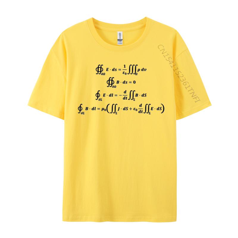 Vintage Tshirt Maxwell Equations Cotton Mens Tshirts Normal Tops Tees New Coming T Shirt Short Sleeve