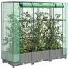 Vidaxl Raised Planter With Greenhouse, Rattan Look, 120X40X123 Cm