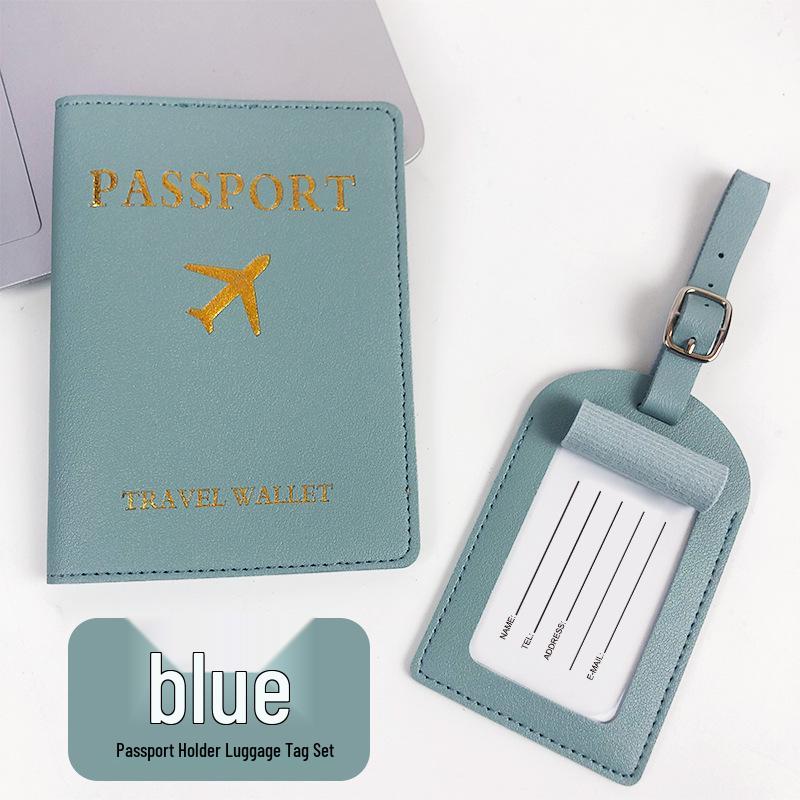 PU Leather Passport and Luggage Tag Set