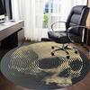 1pc Spiral Skull Office Round Area Rug, Under Office Chairs Bedroom Living Room Home Decor, Room Deco, Available in Various Sizes