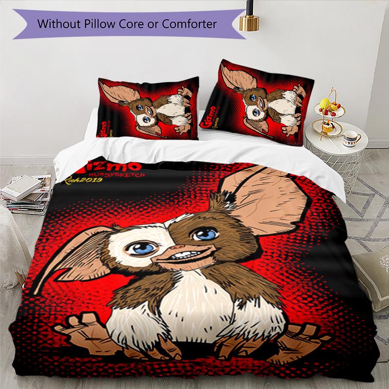 Gremlins 3pcs Bedding Set Duvet Cover Closure Includes 1 Duvet Cover & 2 Pillowcases for All Seasons Bedroom Home Dorm Decor