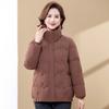Grandma winter down jacket short mother winter thick large size old lady cotton clothes jacket