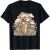 Cute Cottagecore Floral Mouse Aesthetic Girls Women Graphic T-Shirt(2)
