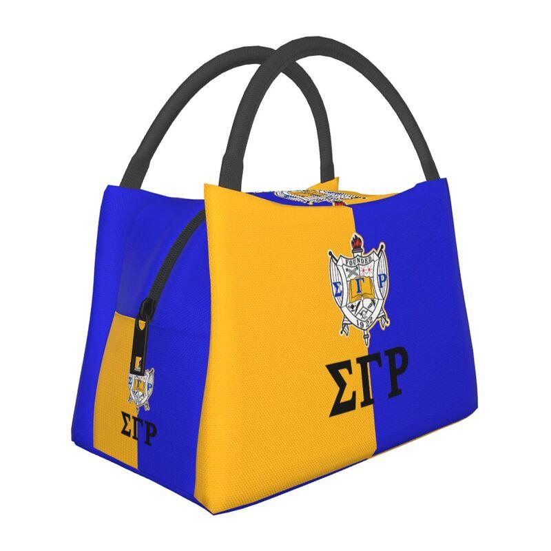 Sigma Gamma Rho 1922 Print Thermal Lunch Bag Women Portable Insulated Cooler Bag for Picnic Work Reusable Waterproof Lunch Box