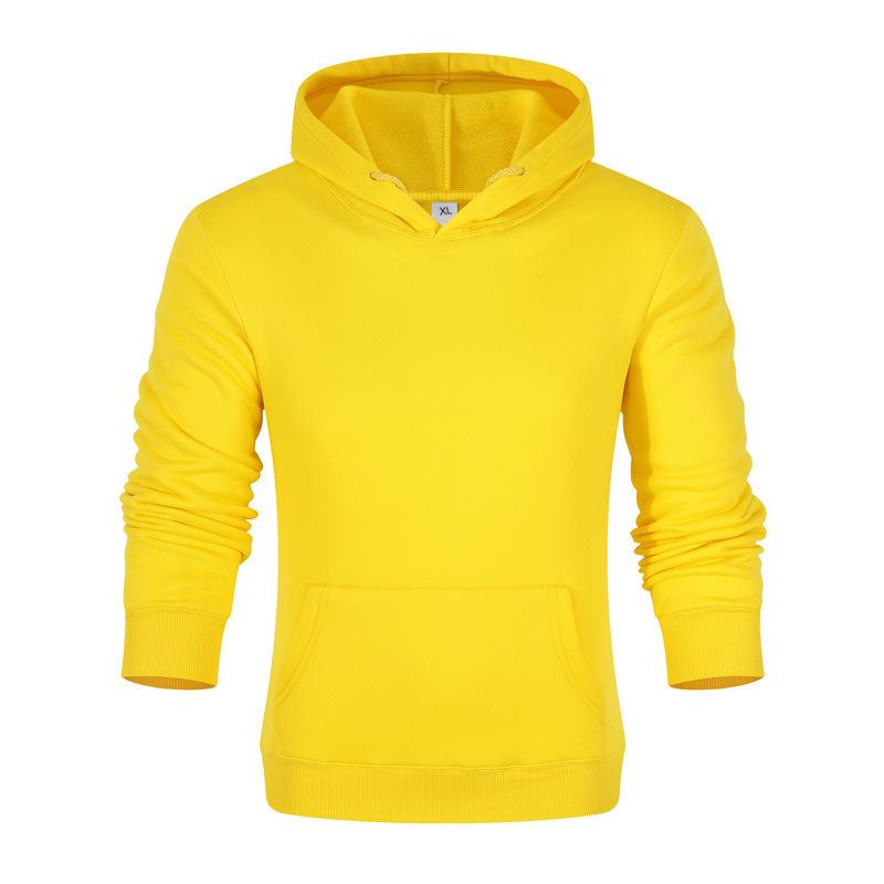 

Men s Fleece Hoodie Pullover - Sporty Casual Autumn/Winter Outerwear with Custom Logo Option XXL жёлтый