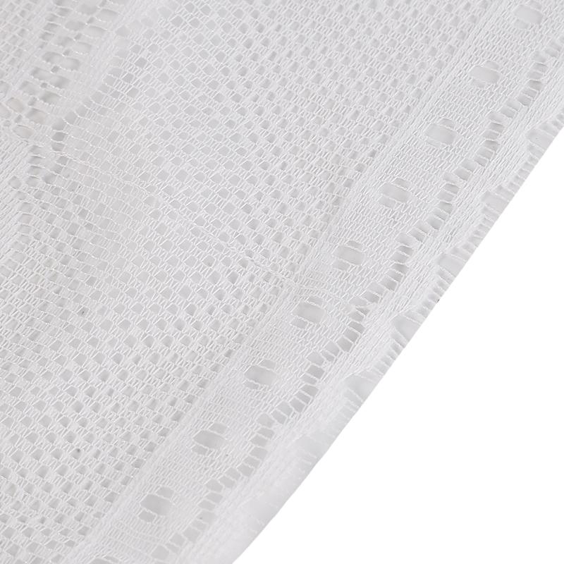 European White Lace Sheer Curtains For Kitchen Valance Window Tulle Curtains Coffee Dividers  Curtain Bedroom Roman Blind