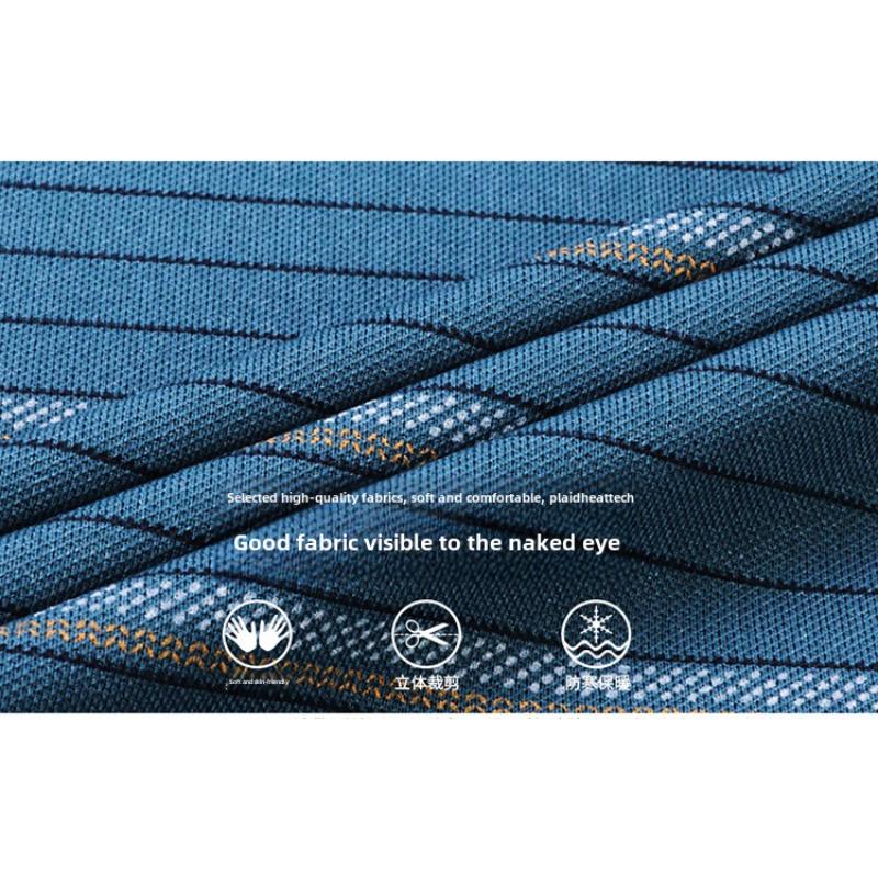 Striped Long-Sleeved Shirt Spring and Autumn Middle-Aged Men's T-shirt Loose Casual Dad Wear T-shirt Undershirt Top