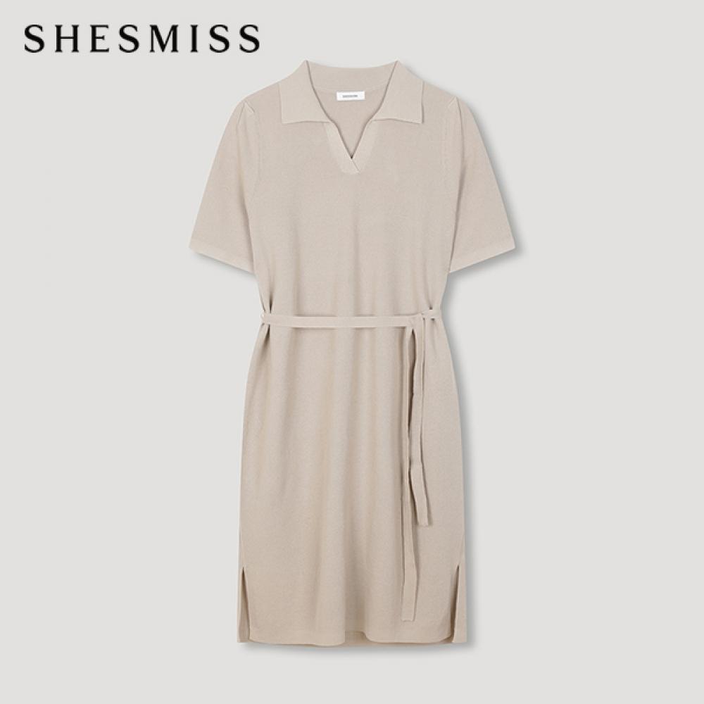 

She S miSS Open Collar Knit dreSS SSkopn22510 Be beige/55