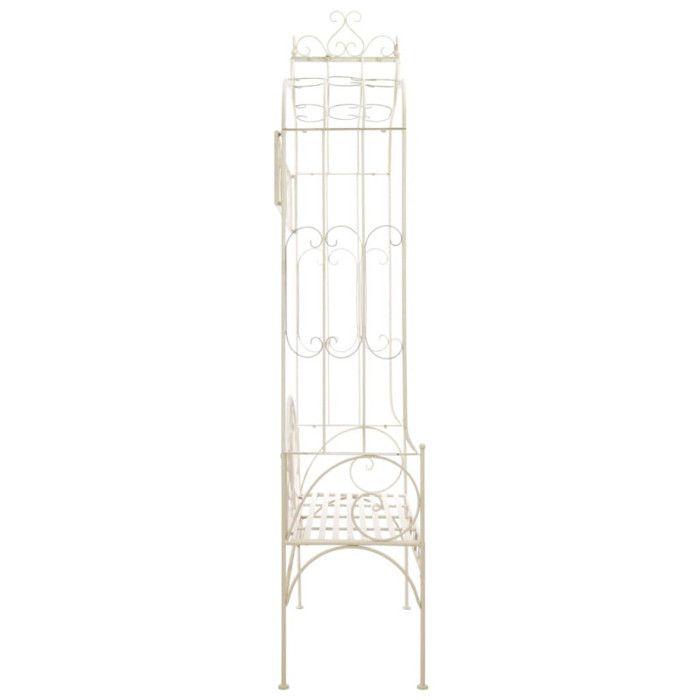 VidaXL Garden Bench 122 Cm Antique White Iron