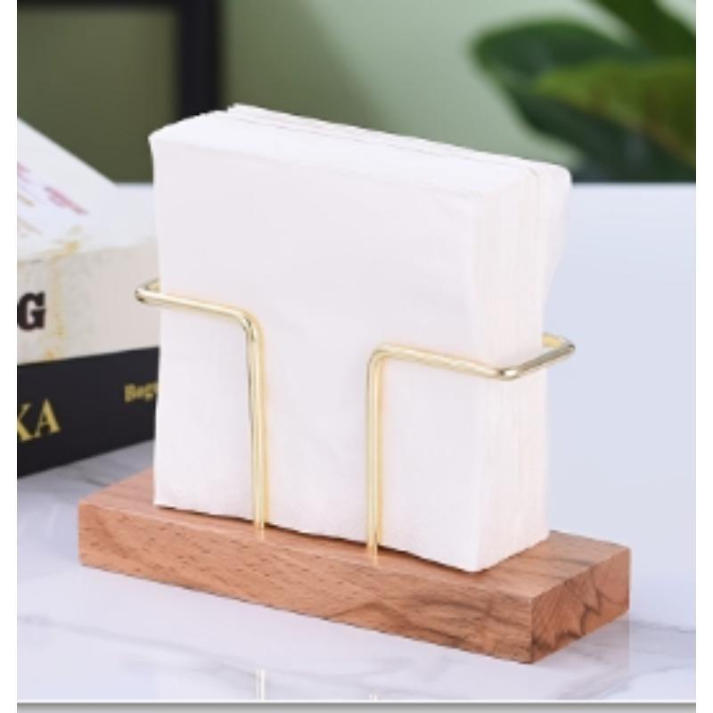 1pc Elegant Solid Wood Tissue Rack for Home, Kitchen, Hotel and Restaurant Use