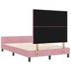 Boxspring Bed with Headboard Pink 120 x 190 cm Velvet