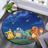 Pokémon,Round Area Rug,Carpet Rug for Living Room Bedroom Sofa Playroom Decor,Non-slip Floor Mat