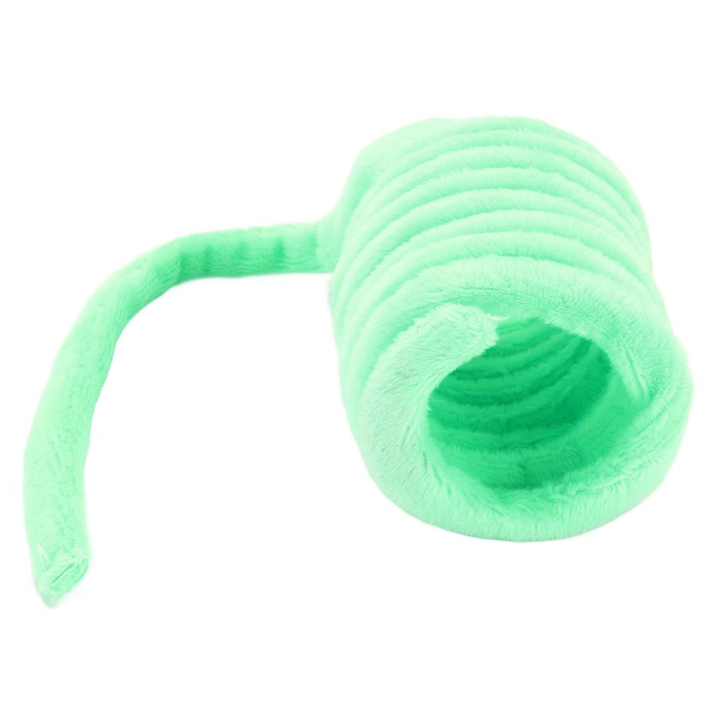 Cat Spring Toys Safe and NonToxic Chewable Improve Health Spring Plush Cat Toys for Kittens(Green )