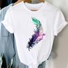T-Shirts Damen Cartoon Wein Lustig Mode Kleidung Frühling Sommer Kleidung Stilvolles T-Shirt Top Dame Druck Mädchen T-Shirt