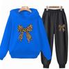 Leopardenmuster Schleife Kinder Kapuzenpullover Anzug Geeignetes Alter 3-12 Mädchen Jacke Kleinkind Langarm Freizeit Druck Herbstkleidung