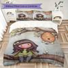 Santoro Pattern Bedding Uilt Set Uilt Cover Pillowcase Home Decoration Birthday Gift (1 * Duvet Cover + 2 * Pillowcase Without Core)141
