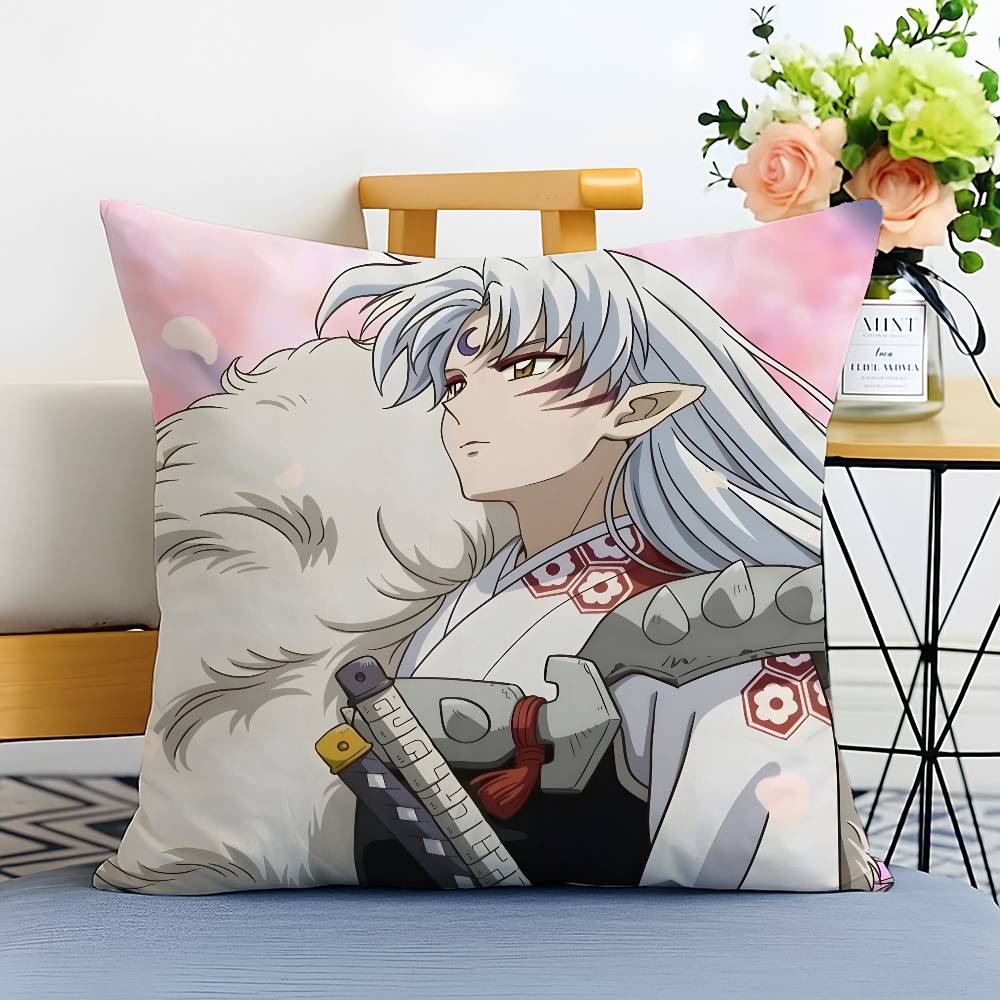 Anime Cool l-Inuyasha-MT Sesshomaru Pillow Case Printed Brushed Fleece Pillow Baby Skin-Touch Eco-Friendly Dye-Sublimat