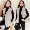 Women's Autumn and Winter Fashion Stand-up Collar All-match Down Cotton Korean Version of The Vest Short Loose Cotton Waistcoat Jacket