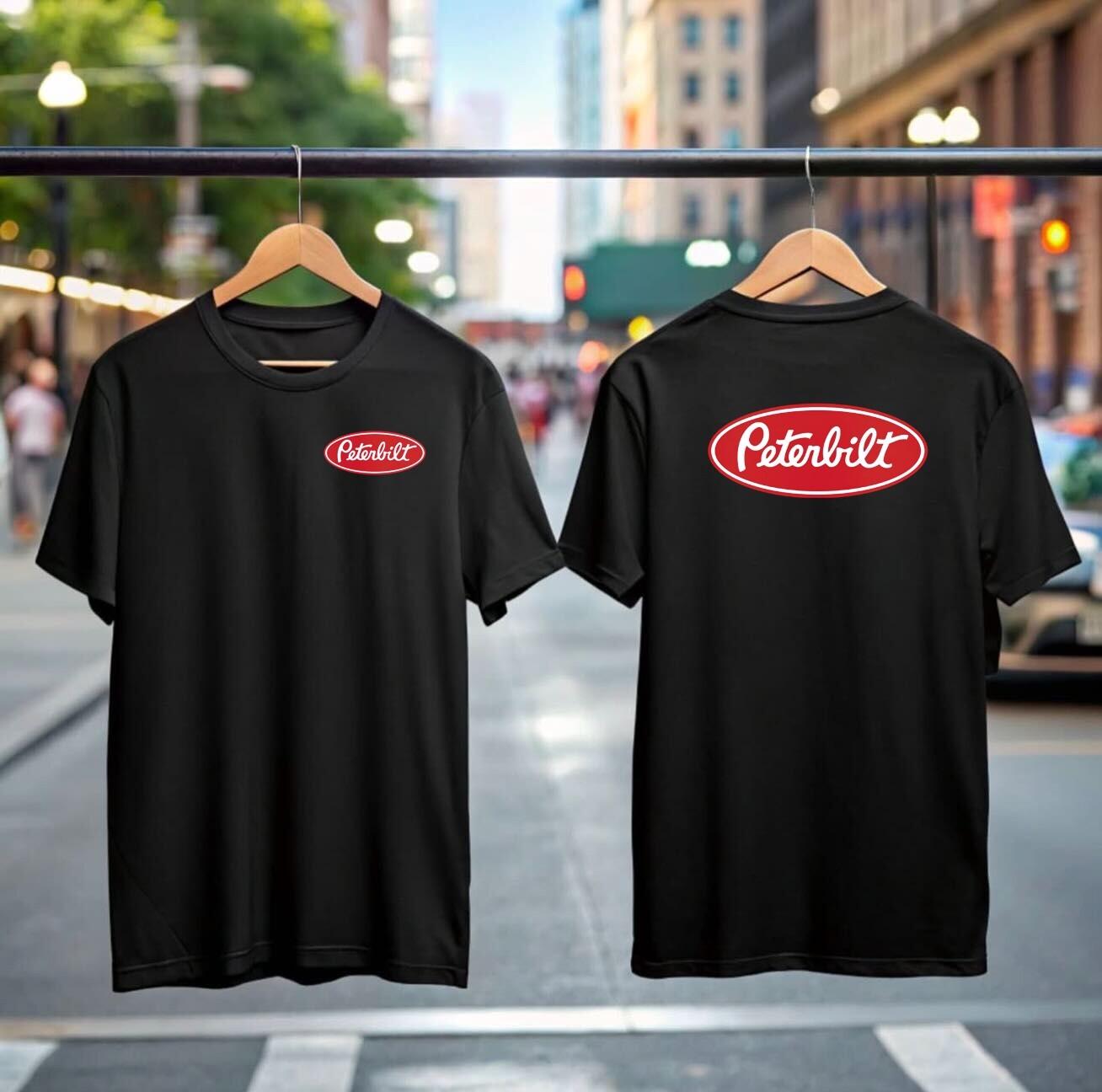 Peterbilt Truck Trucker Logo Unisex Black T-Shirt Meaningful Gifts For Dad. XXXXL