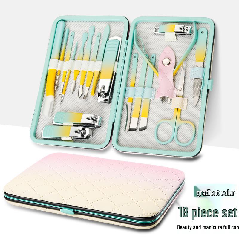 18-Piece Nail Care Set: Clippers, Eagle Beak Pliers, and Pedicure Knife
