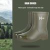 Women's Eco-friendly Mid-Calf PVC Rain Boots - Non-slip Rubber for Outdoor & Kitchen Use.
