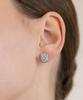 Tatiana Soft Square Halo Cubic Earrings Ec3314