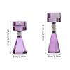 Crystal Candlestick Purple Transparent Candle Holder Aromatherapy Base Geometric Crystal Candelabros Wedding Table Decoration