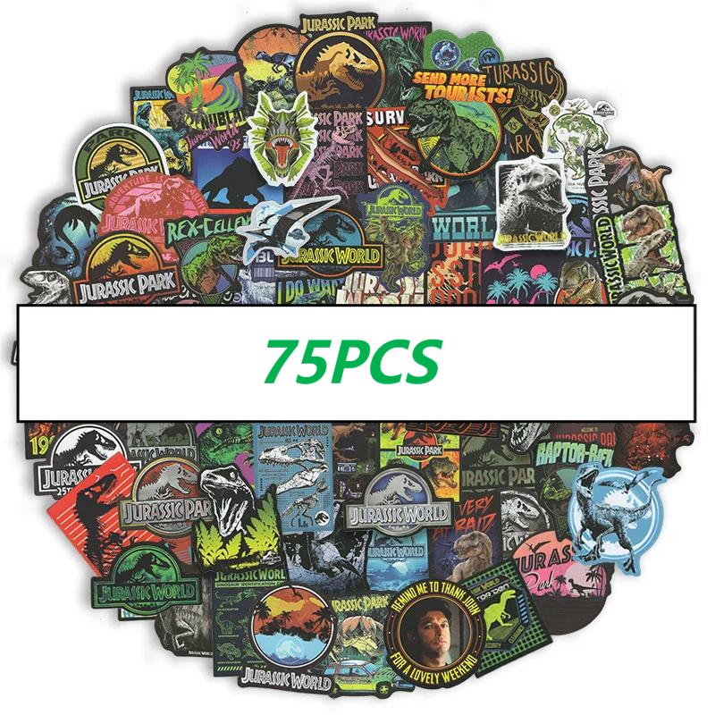 Non-Toxic 50/75Pcs/Pack Jurassic Park Dinosaur Animals Graffiti Stickers For Furniture Diy Chair Toy Car Trunk Computer Motorcycle
