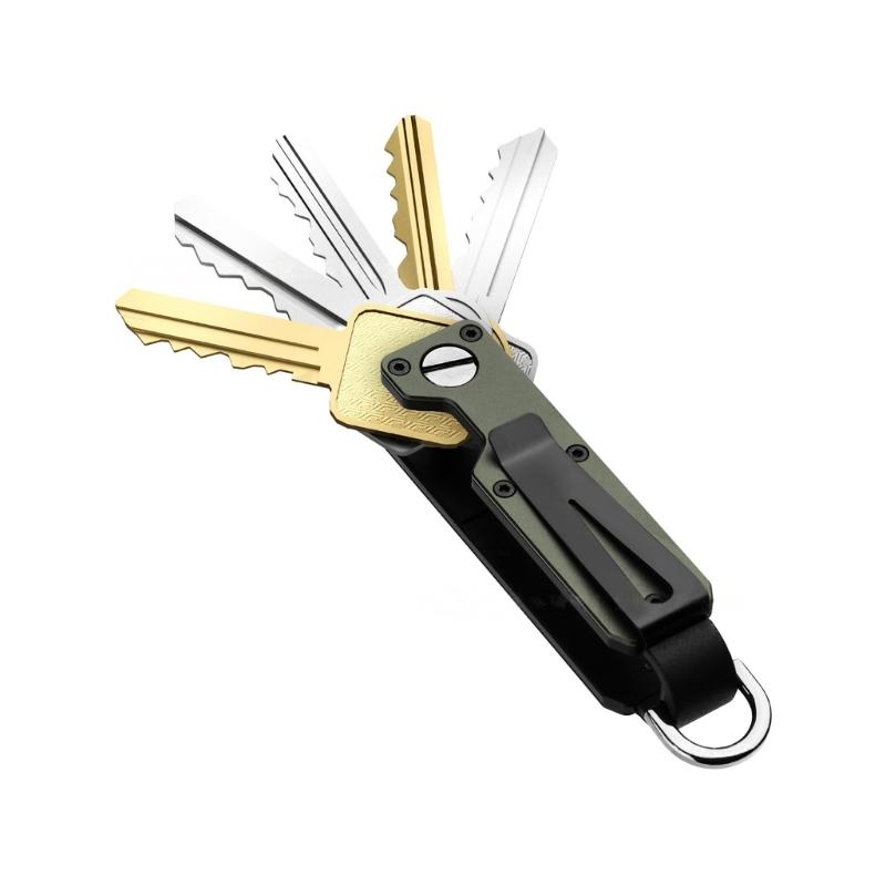 Sturdy Aluminum Key Holder With Builts In Bottle Opener And Screwdriver For Easy Organization And Daily Use