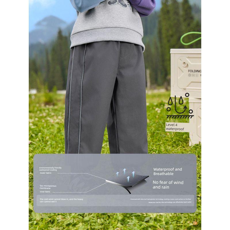 Right European Style Boys' Fleece Winter Pants 2025 Autumn and Winter New Style Fleece-Lined Warm Pants Children's Clothing Baby Long Pants