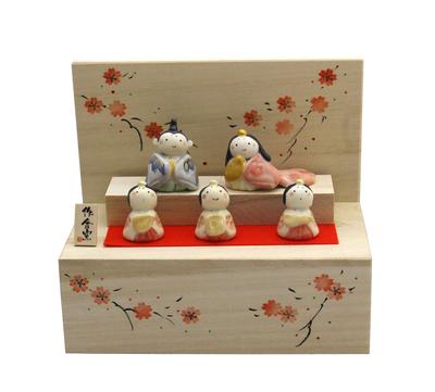 Craftsman House Hina Hina Dolls In a Wooden Box Dolls, Five-Person