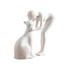 Creative Girl And Dog Statues Cute Canine Statues Crafts Nordic-Style Ornaments  Bedroom Decor