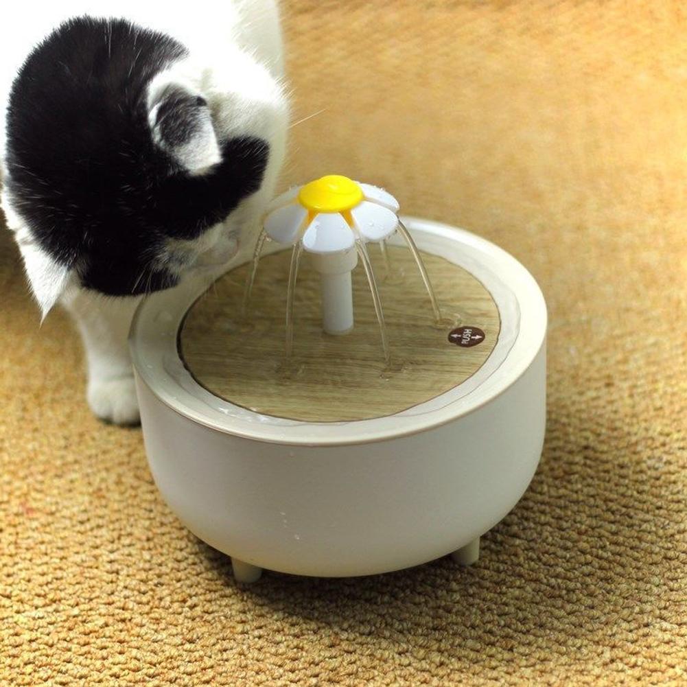 1200ml USB Cat Water Fountain Pet Drinking Dispenser Drinker Auto Filter Transparent Cat Drinker Automatic Cat Drink Bowl Filter