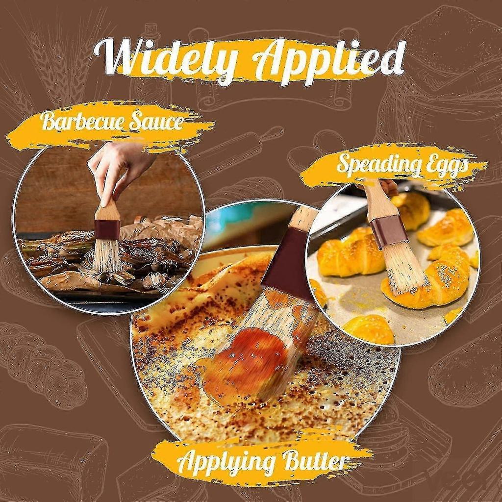 Cleaning Brush Pastry Brushes For Baking Basting Brush With Boar Bristle And Beech Hardwood Handles Culinary Oil Brush For Bbq Butter Grill Bbq Sauce