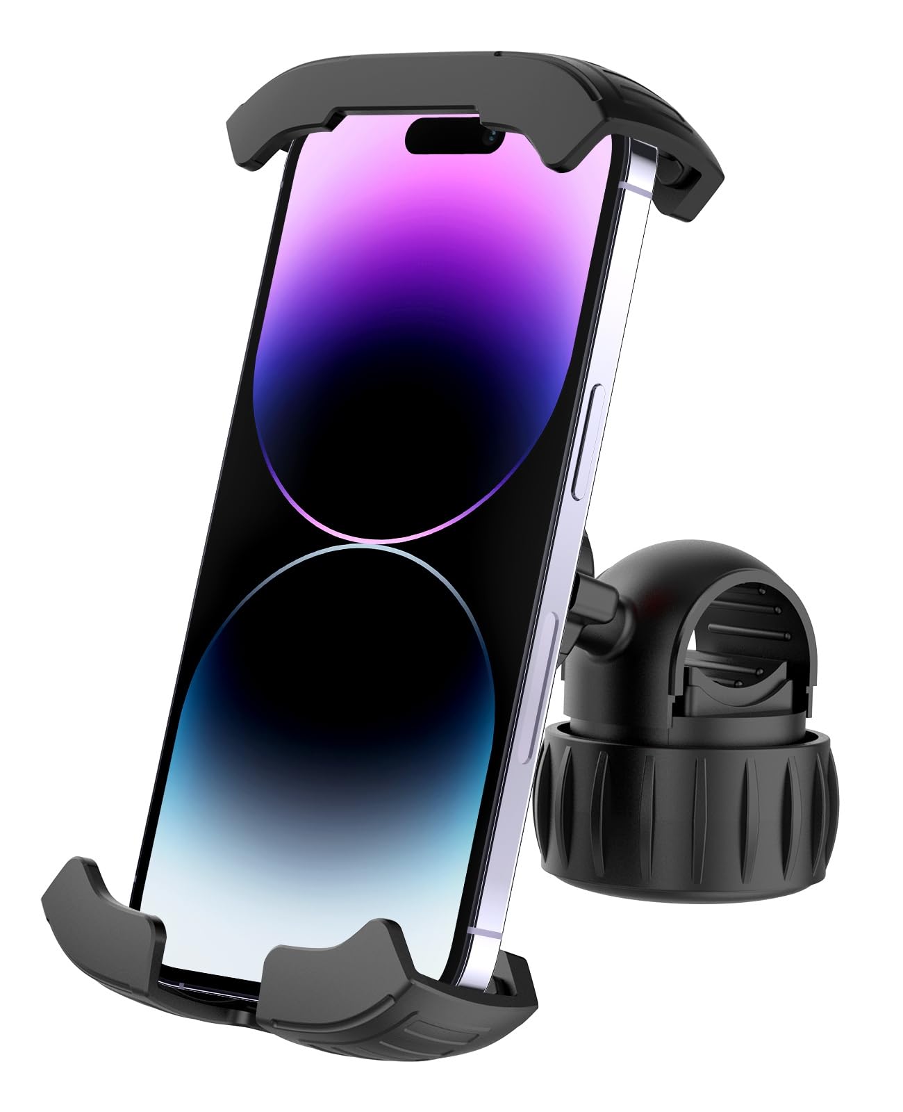 SUBORAWOS Bicycle Smartphone Holder Anti-vibration Design/One-handed Operation Compatible with Road чёрный