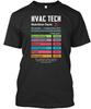 Hvac Techs Nutrition Facts Premium TShirt Made In the USA Size S To 5XL Unisex T-Shirt