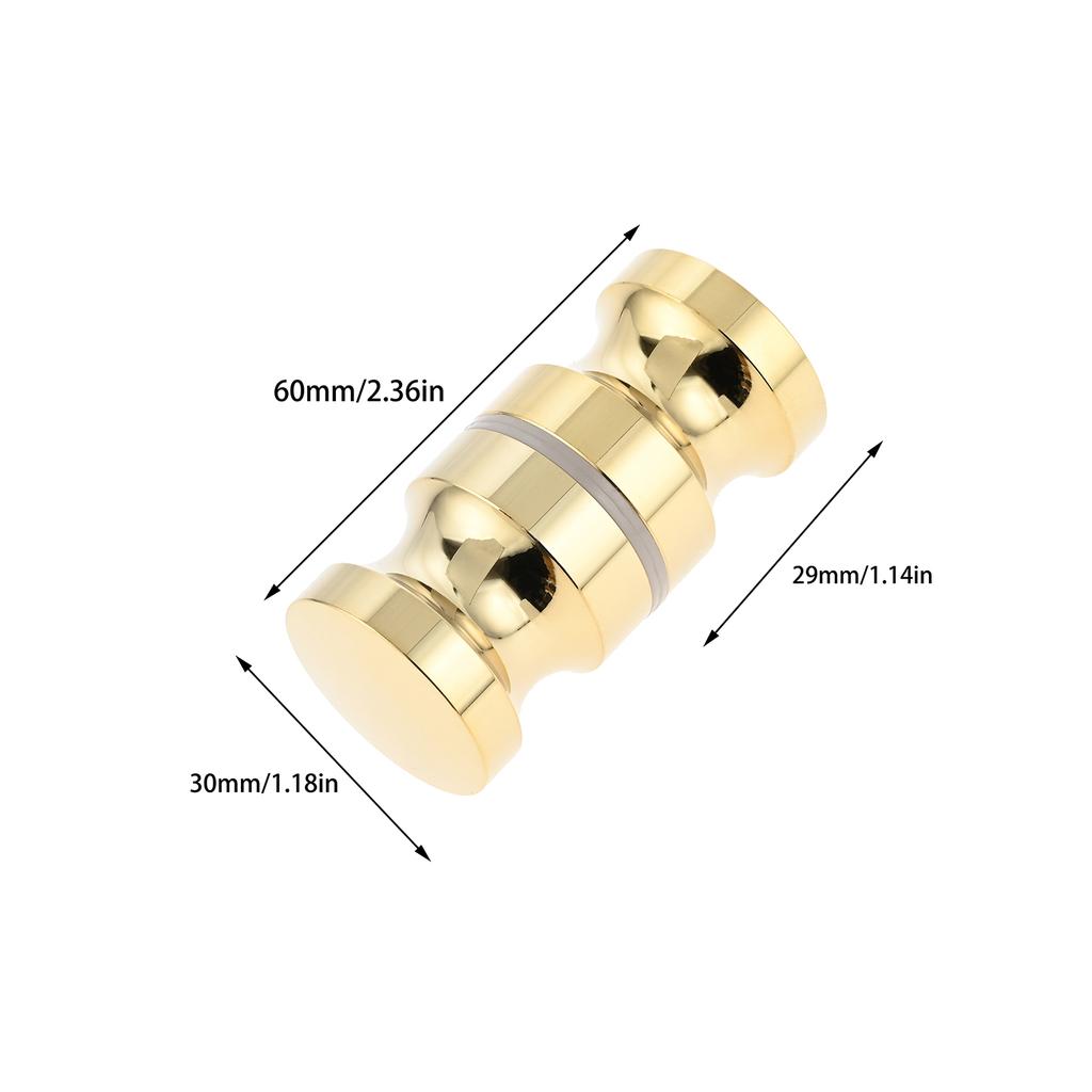 Aluminum Alloy Door Handle Black/gold Single Glass Door Knob Bathroom Shower Cabinet Double-Sided Handle Pull Gate Home Hardware