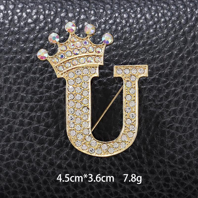 Unisex Versatile English Letter Brooch Lapel Pin for Suits and Clothing