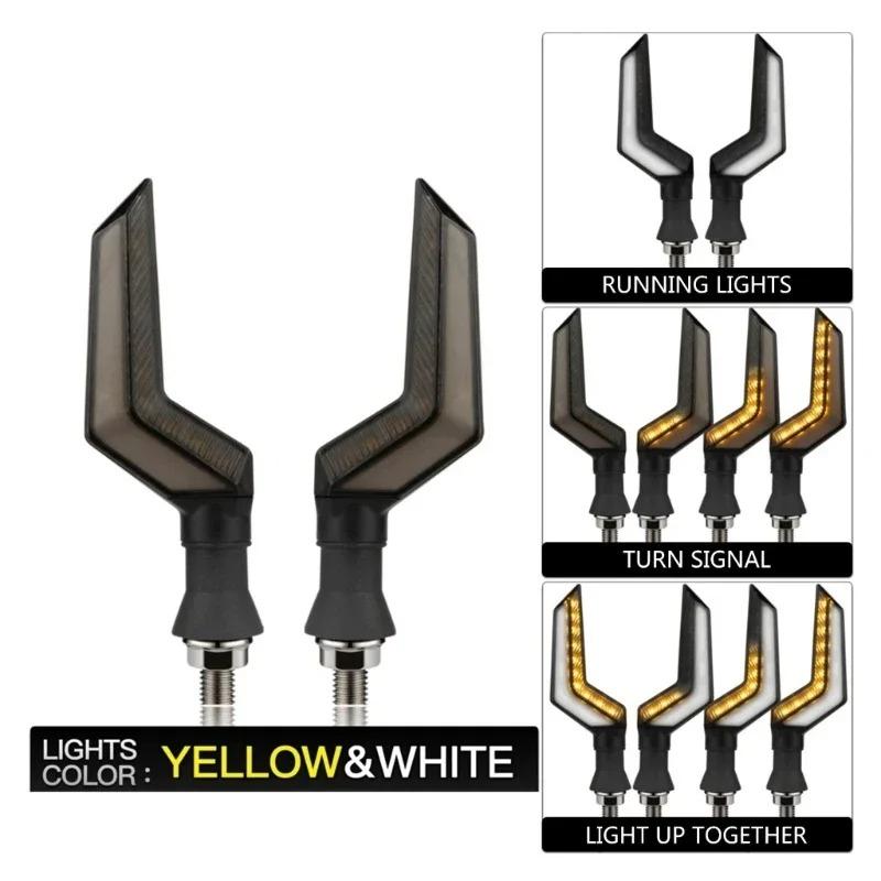 

2pcs 12V Motorcycle Signal Indicator Led LED Daytime Running Flowing Water Tail Turn Signal Indicators Flasher Turn Signal Lamp