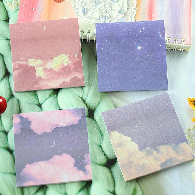 

Милые липкие заметки «Звездное небо», блокнот для заметок, канцелярские товары, листы для заметок, блокнот, канцелярские товары, офисное украшение, блокнот