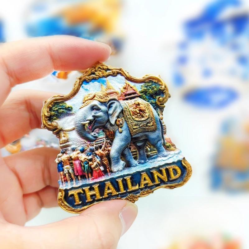Thailand Refrigerator Stickers Bangkok Souvenirs The Songkran Festival Lotus Fridge Magnets Home Decoration Wedding Gifts