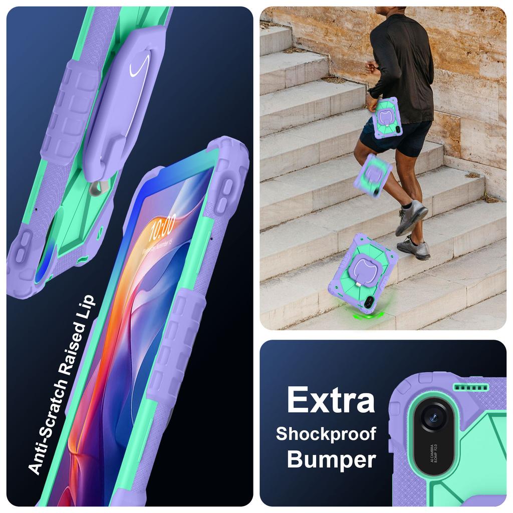 Hybrid Stand Case for Xiaomi Redmi Pad 2 2025 11.0 Inch 25040RP0AG 25040RP0AI 360 Rotating Handle Grip Cover with Shoulder Strap