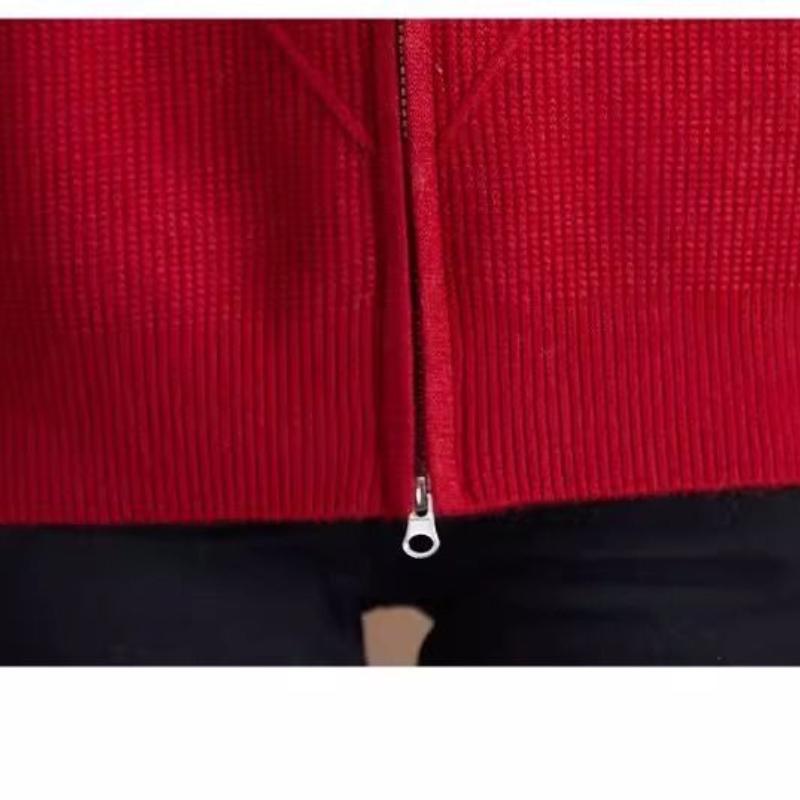 Knitted Cardigan Jacket for Women In Spring Autumn and Winter Plus Size Zipper Sweater Stylish Hooded